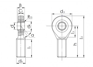 Подшипник Шарнирные головки с внешней резьбой Подшипник SAL 12 T/K (POS 12 L) по выгодным ценам Петергоф